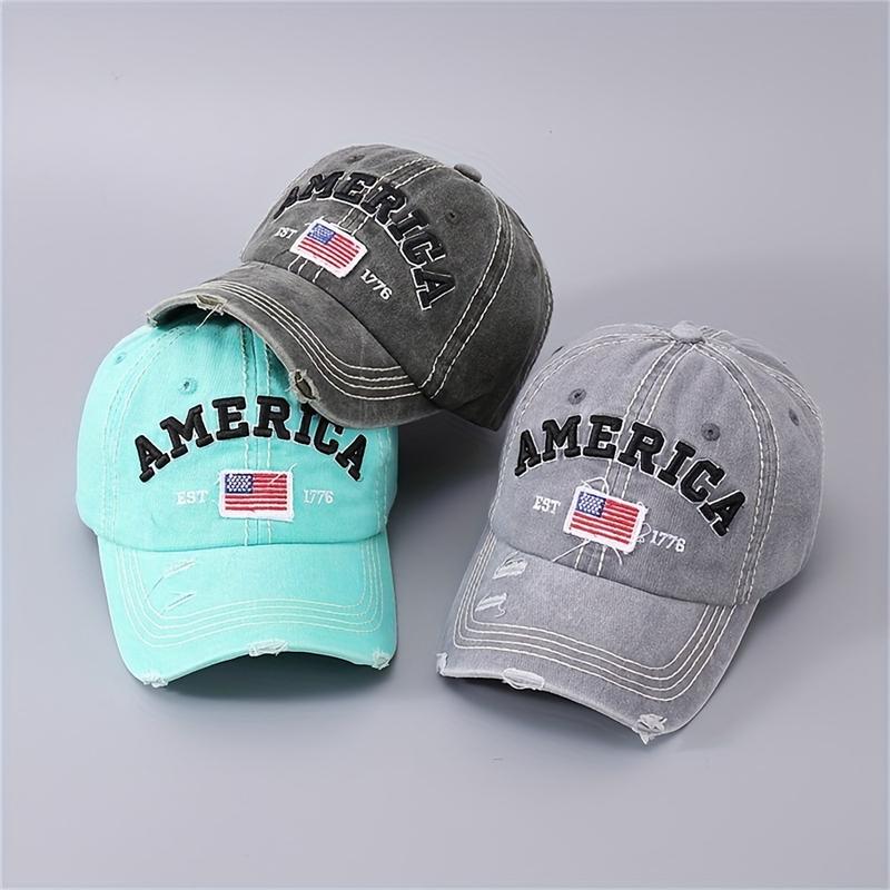 Embroidered Baseball Cap Wash Wear Cone Hat Adjustable Sunshade Casual Hat Suitable for Men and Women