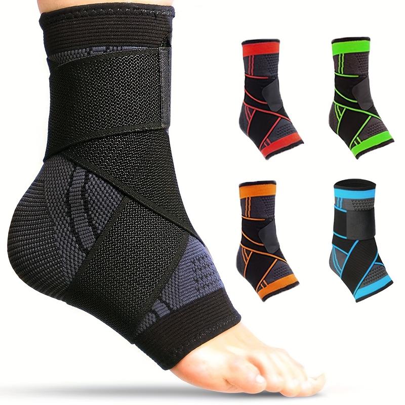 1 Pair Of Adjustable Compression Ankle Supports - Increase Stability, Ease Swelling & Sprains - Perfect For Sports & Recovery!