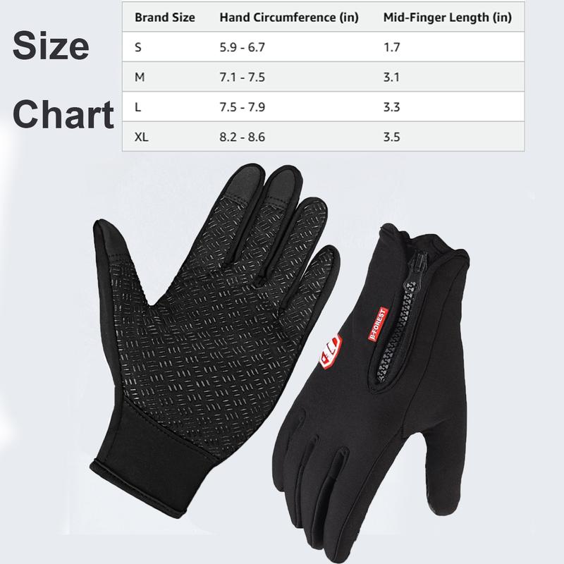 Touch Screen Windproof Gloves for Men Women Warm Adjustable Anti-Slip Gloves for Outdoor Running Cycling Fishing Skiing and Other Sports