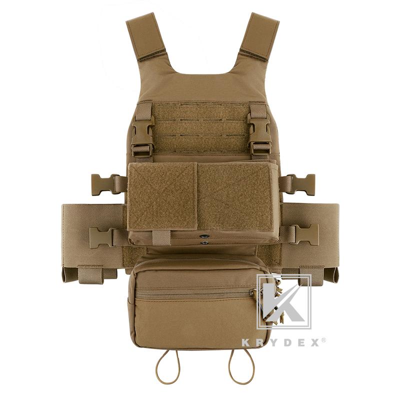 KRYDEX Low  Lightweight Vis Slick Plate Carrier Tactical Vest and  Micro Fight Chest Rig Full Set tactical vest