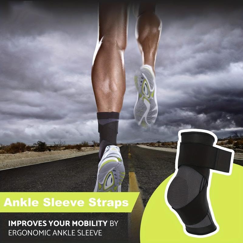 1 Pair Of Adjustable Compression Ankle Supports - Increase Stability, Ease Swelling & Sprains - Perfect For Sports & Recovery!