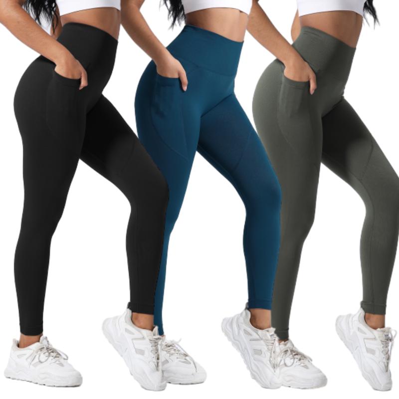 Leggings for Women - High Waisted Yoga Pants with Pockets Black Leggings Women Full Length