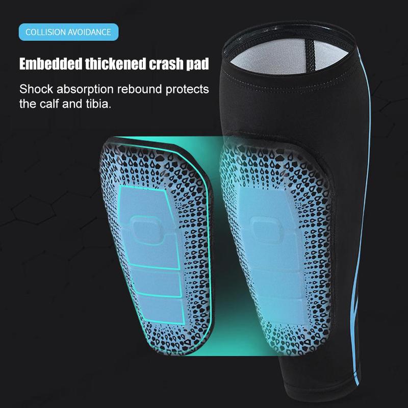 Soccer Shin Guards Pads, 1 Pair Calf Sleeve Compression with EVA Pads Suitable for Football Baseball Taekwondo Boxing MTB, Outdoor Sports Protective Gear, Christmas Gift