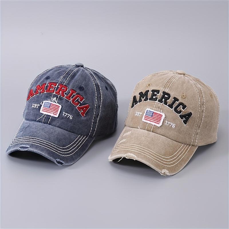 Embroidered Baseball Cap Wash Wear Cone Hat Adjustable Sunshade Casual Hat Suitable for Men and Women