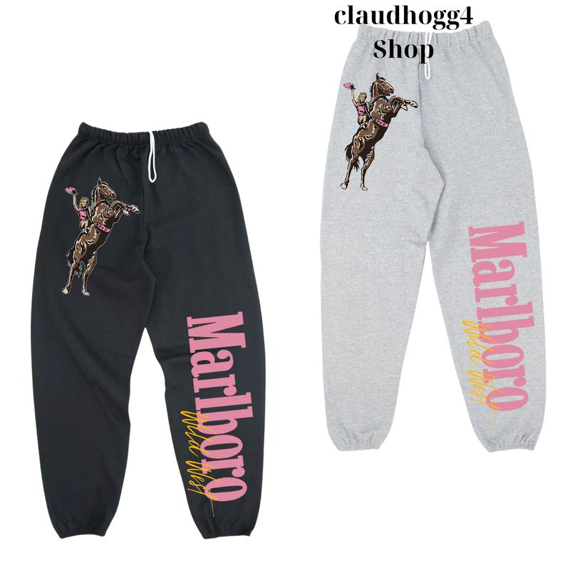 Western Style MarIb0r0 Wild West Cowgirl Unisex Sweatpants for Running and Sports, Comfortable and Stylish Clothing, All Season Unisex Trouser