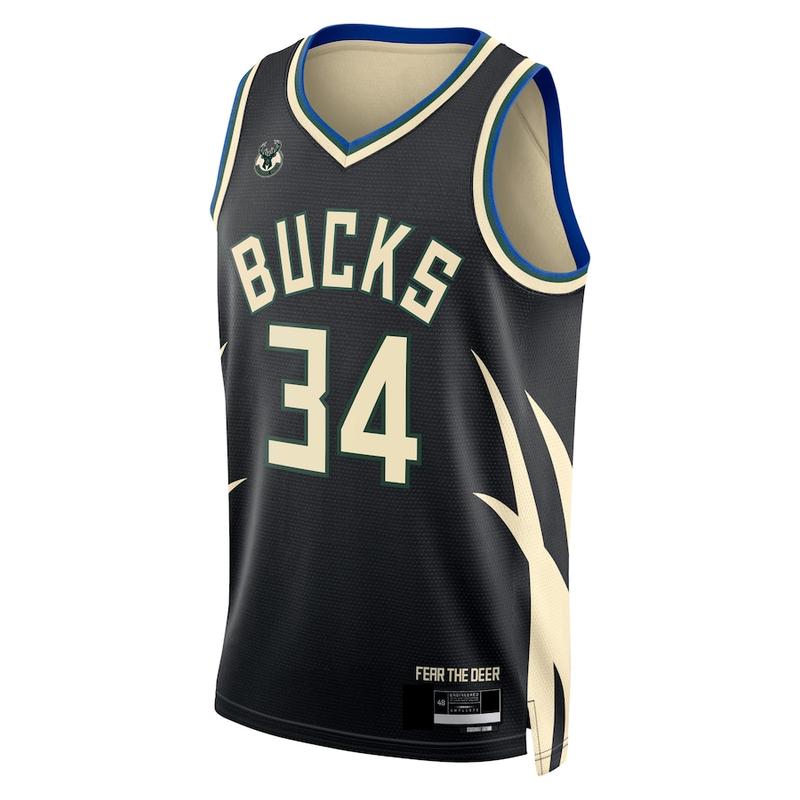 Vintage Bucks Black Replica Player Men's Jersey, Giannis Basketball Jersey, Unisex, Street basketball Retro Summer Trendy Basketball Jersey Shirt