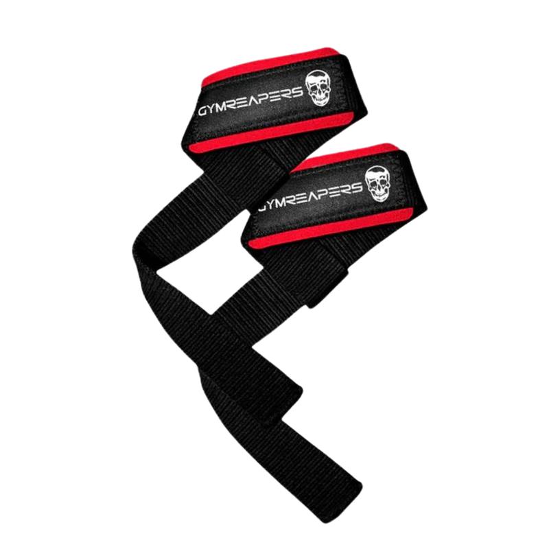 GYM-RPR Lifting Wrist Straps for Weightlifting - Black Green Red - Neoprene Padded, Ideal for Powerlifting, Bodybuilding & Strength Training