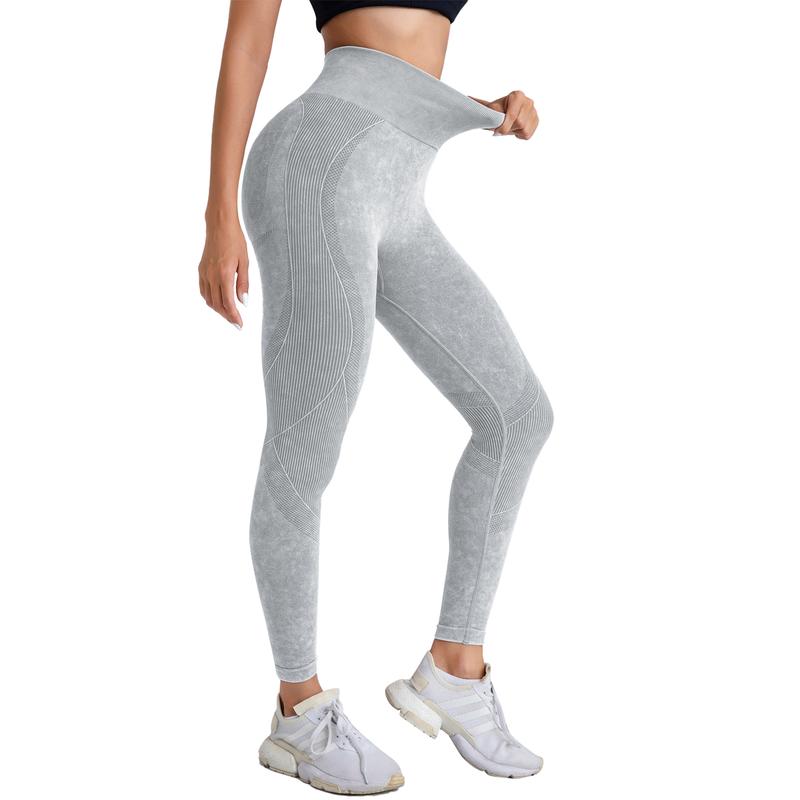 Three Pack Solid Color High Waist Women's Yoga Pants Leggings, Buttery Soft Tummy Control Pants Lined Leggings for Yoga Workouts Sports