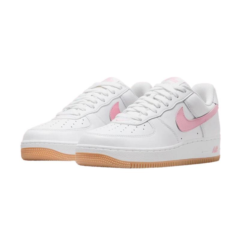 Men's Nike Air Force 1 Low Retro White Pink-Gum Yellow (DM0576 101)