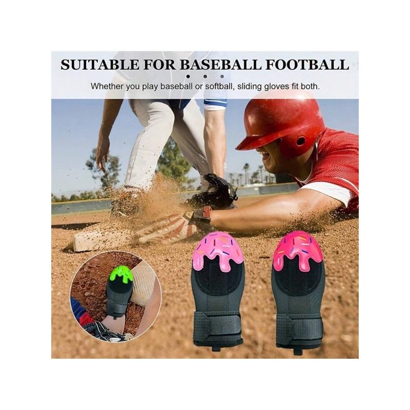 1PC Ice Cream Color Matching Outdoor Sports Baseball  Softball Left And Right Hand Universal Throwing Slip Gloves, Adult Finger Protection Rubber Training Gloves - Enhanced Hand Protection To Prevent Bruises And Scratches