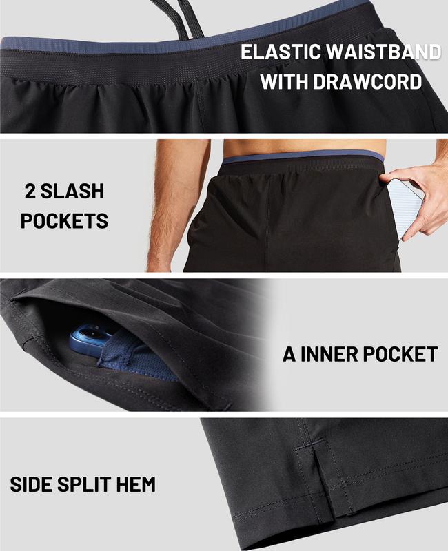 MIER Men's 2 in 1 Running Shorts With Liner 5