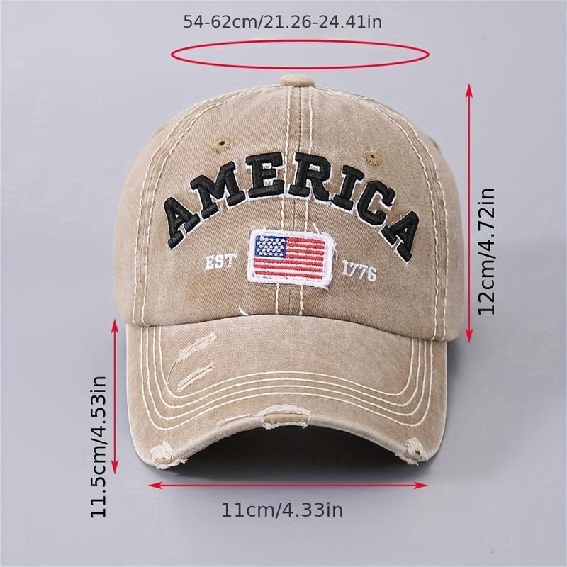 Embroidered Baseball Cap Wash Wear Cone Hat Adjustable Sunshade Casual Hat Suitable for Men and Women