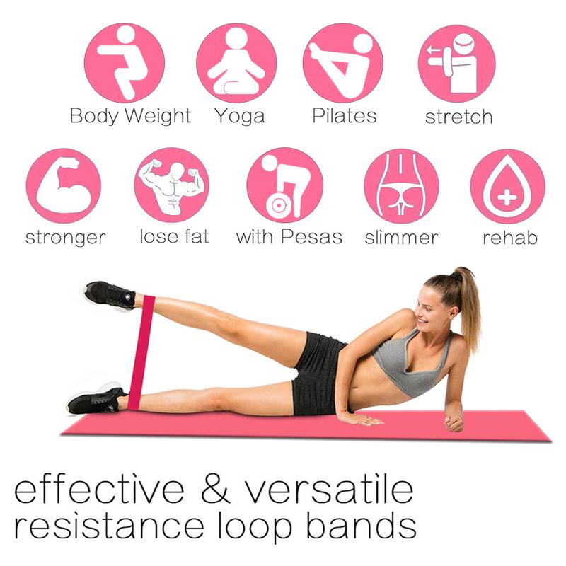 Fit Simplify Resistance Loop Exercise Bands with Instruction Guide and Carry Bag, Set of 5