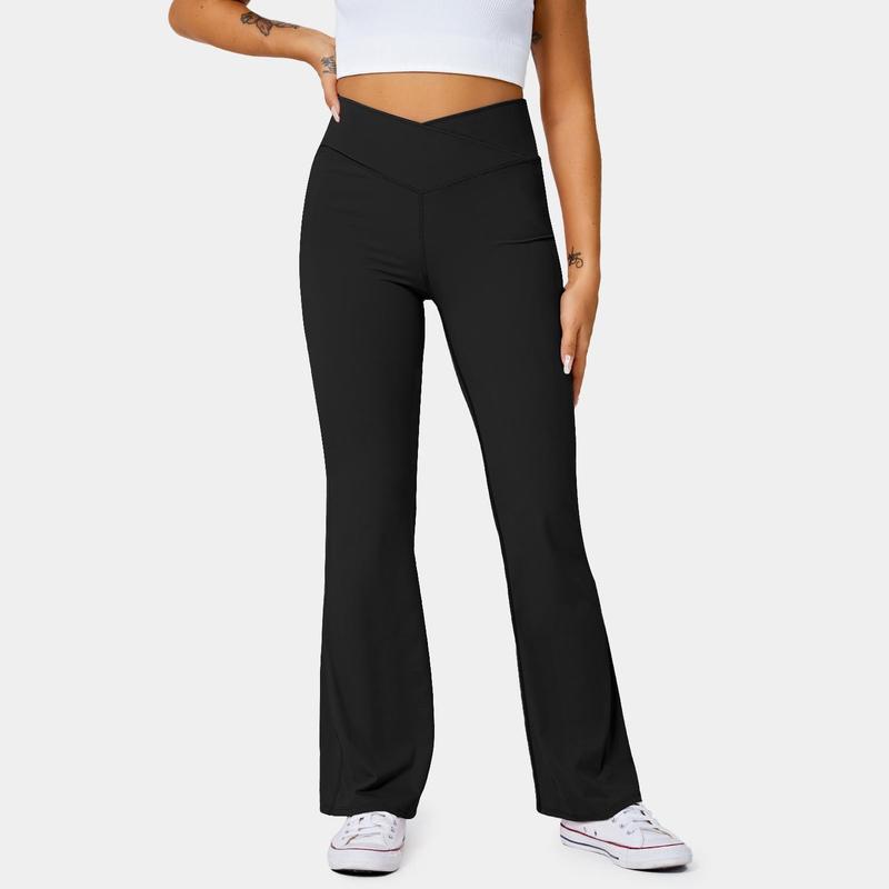 Halara High Waisted Crossover Flare Yoga Leggings