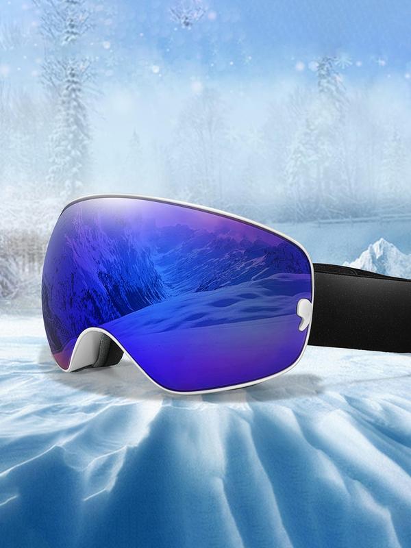 Ski Goggles, OTG Snowboard Goggles, Anti-fog Detachable Lens for Men Women & Youth, UV400 Protection Skiing Sunglasses