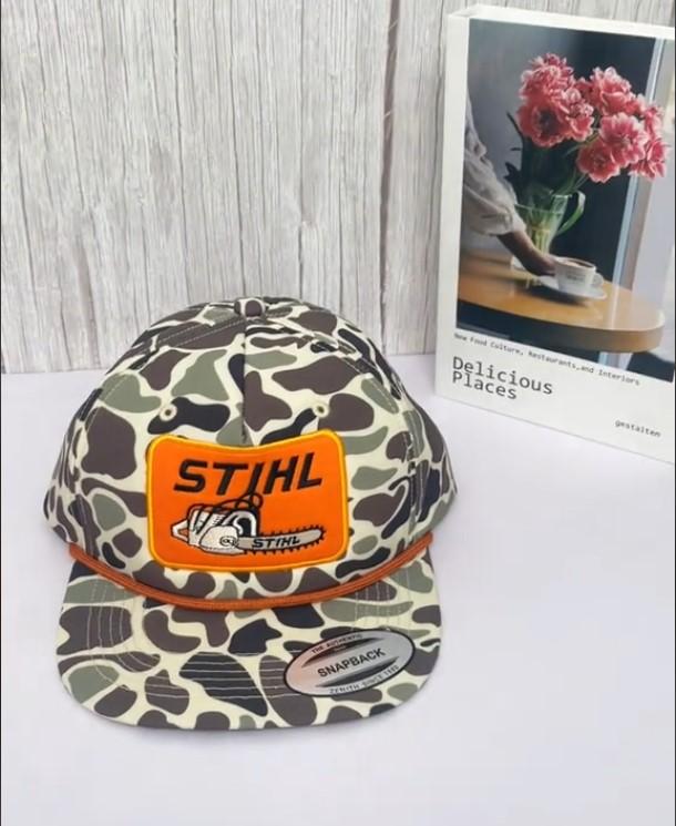 STIHL Chainsaw Camo Ropebrim Hat, Camouflage Cap, Hiking, Fishing, Hunting, Travel, Outdoor, Camping, Mountaineering. Gift for Boyfriend, Dad, Perfect for Adventure Lovers.