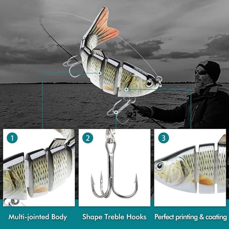 Fishing Lure, Artificial Fishing Bait with Hook & Propeller Tail Fishing Accessories for Freshwater & Saltwater Fishing, Boyfriend Gift