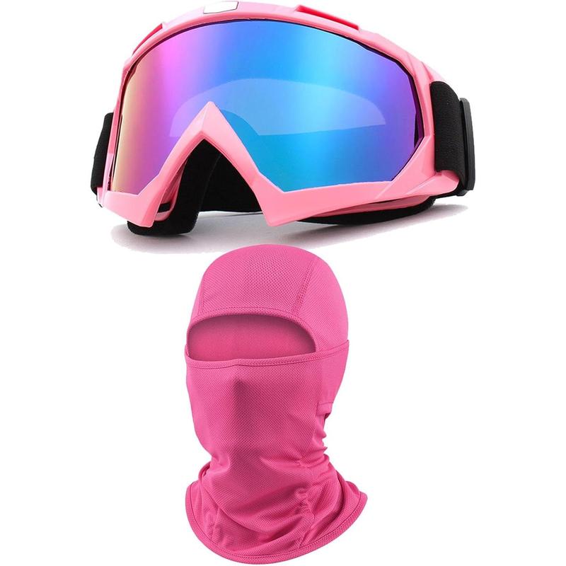 Goggles with Balaclava for Women Girls, Dirt Bike ATV Motocross Riding Racing Ski Goggle Safety Glasses