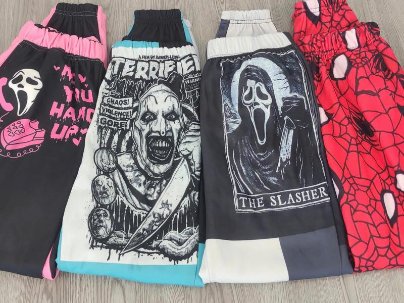 I Just Wanted To Salk My Ghost Face Sweatpant Jôger , Halloween Jogger Pants, Horror Movie Pants, Horror Patchwork Sweatpants, Christmas Jogger Pants, Horror Patchwork Sweatpants, Jogger Pant For Men and Women