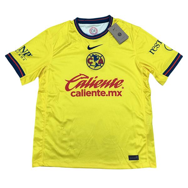 NIKE 2425 LIGA MX Club America Home Yellow Short Sleeve Soccer Jerseys New Season Quick Dry Sports