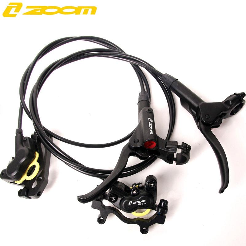 Pair Hydraulic Disc Brake ZOOM HB876 Left Front Right Rear MTB Bike 4-Piston Caliper Lever IS PM 160mm 800 1400mm Brakes