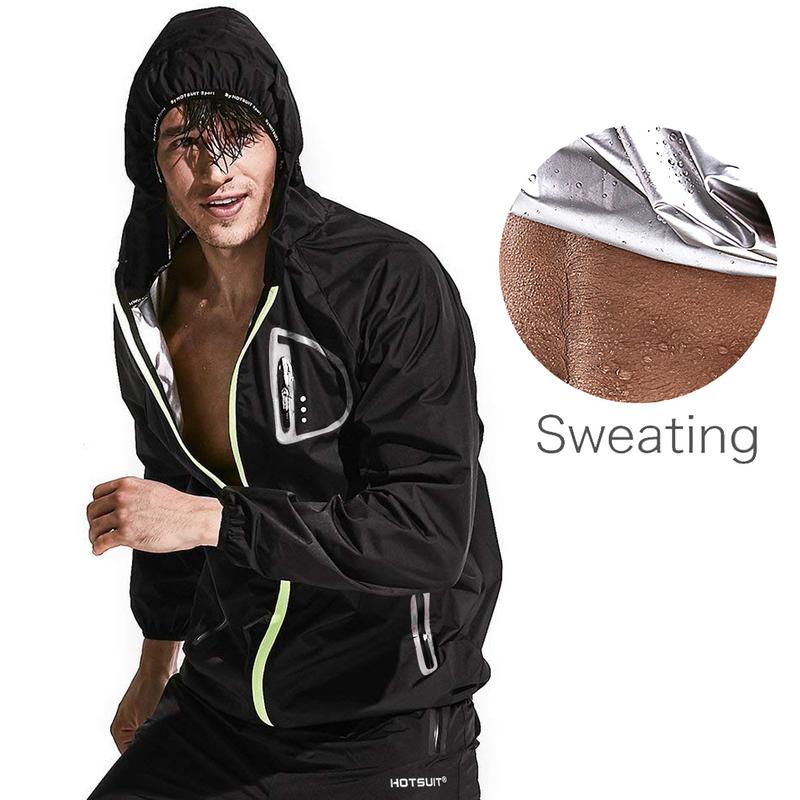 HOTSUIT Sauna Suit Men Non Rip Boxing Sweat Suits Exercise Workout Jacket