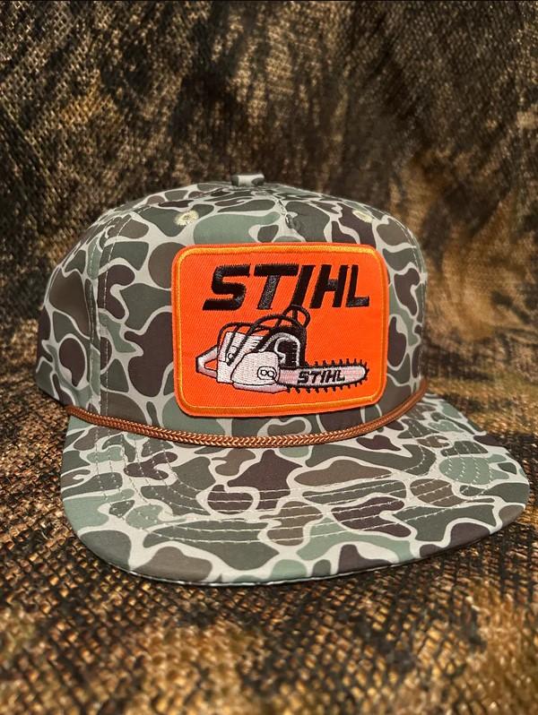 STIHL Chainsaw Camo Ropebrim Hat, Camouflage Cap, Hiking, Fishing, Hunting, Travel, Outdoor, Camping, Mountaineering. Gift for Boyfriend, Dad, Perfect for Adventure Lovers.