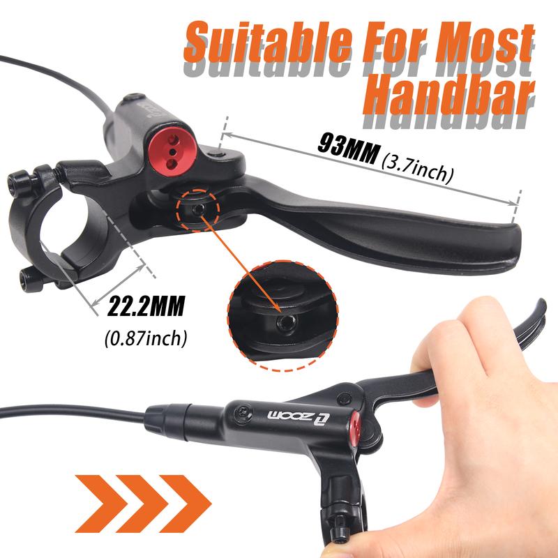 Pair Hydraulic Disc Brake ZOOM HB876 Left Front Right Rear MTB Bike 4-Piston Caliper Lever IS PM 160mm 800 1400mm Brakes