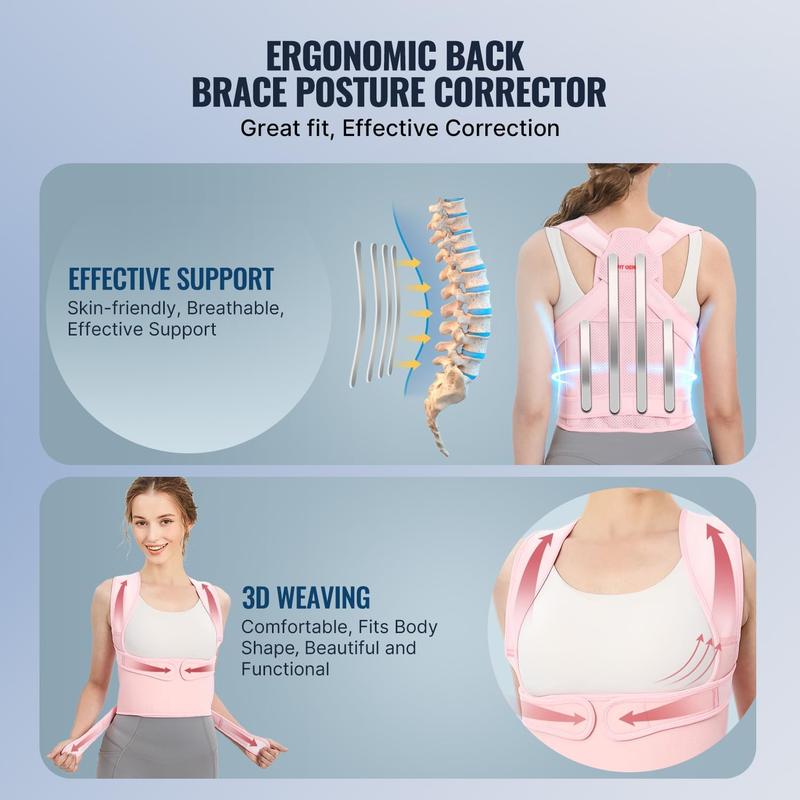 YMIBAOK female posture support: Full back support for the back - universal for men and women Healthcare Tool compression vest sport