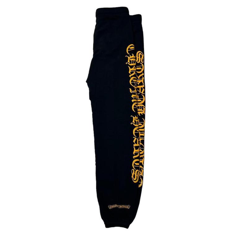 Chrome Hearts Yellow Logo Sweatpants | Chrome Hearts Sweatpants, Hip Hop Pants, Gym Pants, Dancer Pants - Jogging Fitness Trousers Womens Couple Trouser Hip Hop Streetwear, Unisex Sweatpants