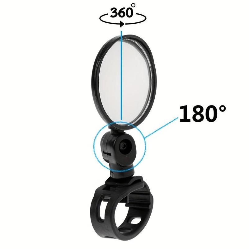 Bicycle Rearview Mirror, 2 Counts Adjustable Rearview Mirror, Rotatable Convex Mirror, Cycling Accessories