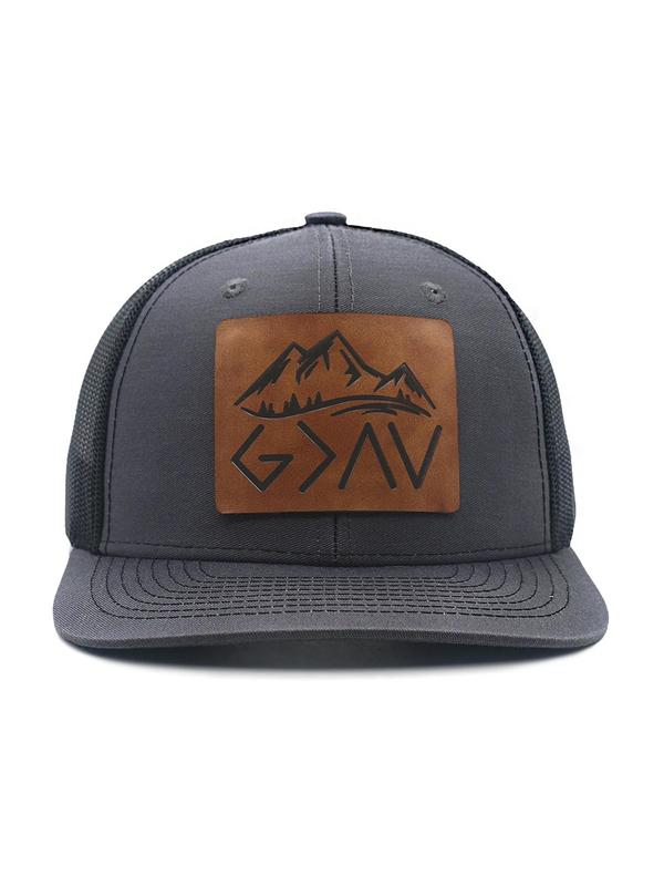 Mountain Design Baseball Cap, Casual Adjustable Mesh Breathable Trucker Hat for Men & Women, Outdoor Sports Hat