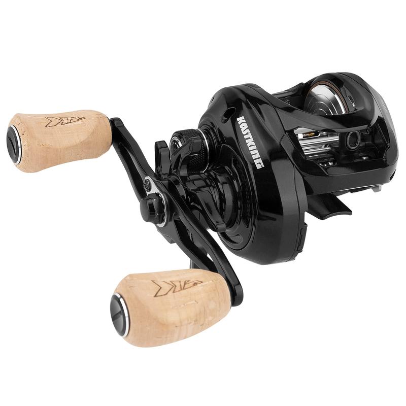 KastKing Megatron 200 Baitcasting Reel,Wide Spool High Line Capacity Casting Reel,7+1 Double Shielded Stainless Steel BB, 8 Button Magnetic Brakes, 6.4:1 Gear Ratio, 28.6 lbs of Smooth Drag