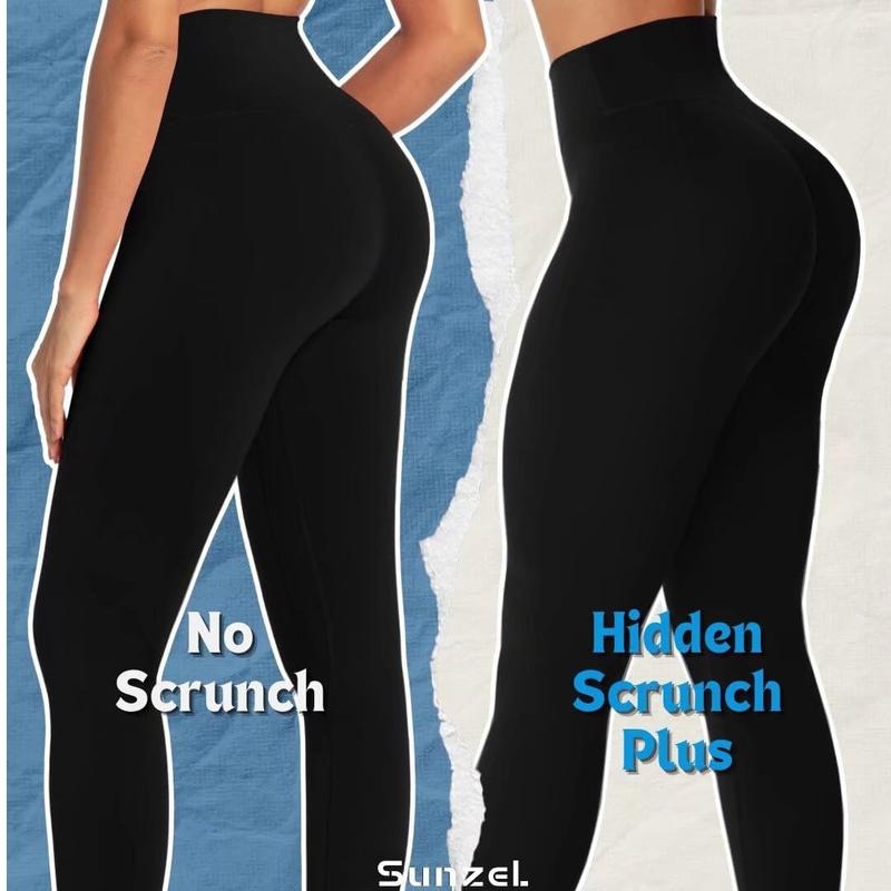 Sunzel Workout Leggings for Women Butt Lifting, Scrunch Butt Tummy Control Gym Leggings, High Waisted Squat Proof Yoga Pants