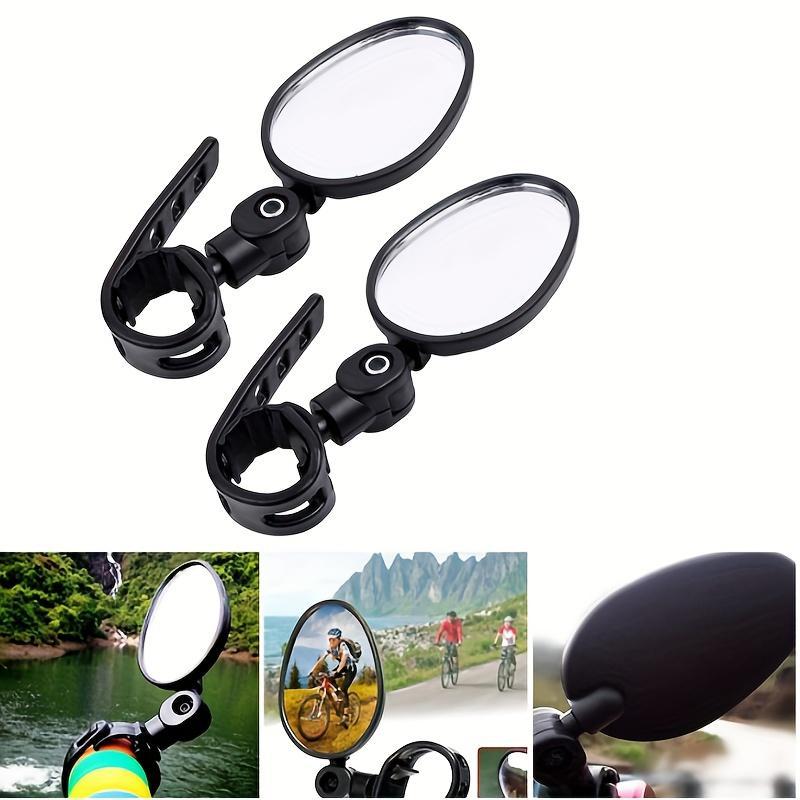 Bicycle Rearview Mirror, 2 Counts Adjustable Rearview Mirror, Rotatable Convex Mirror, Cycling Accessories