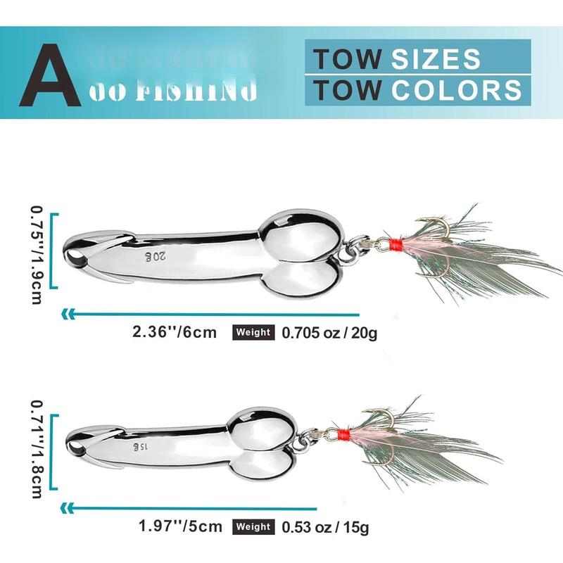 Bass Fishing Lure, Fishing Spoons, Topwater Fishing Lures with Trebles Hooks, Trout Fishing Lures, Fishing Tackle for Freshwater and Saltwater, Fishing Gifts for Men