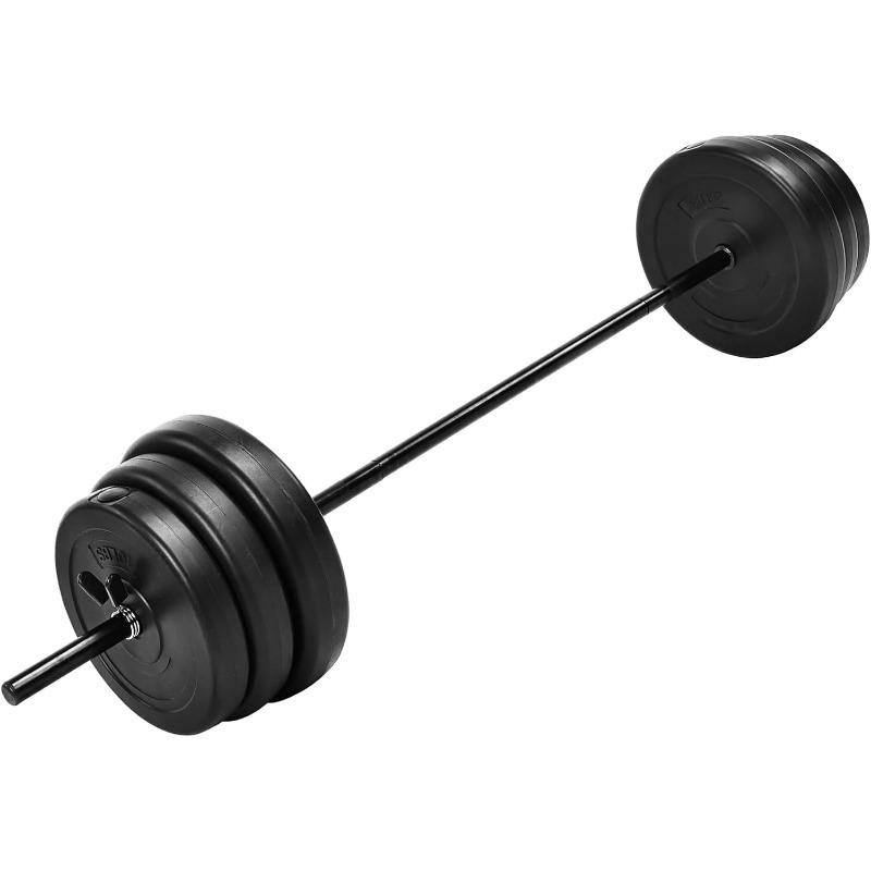 100-Pound Weight Set for Home Gym with Six Plates and Optional 1x 5FT Standard Barbell with Locks