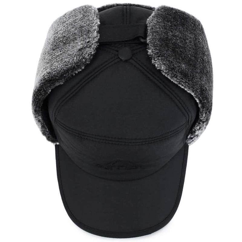 Unisex Winter Bomber Hat with Detachable Face Mask, Thickened Warm Cotton Cap for Skiing, Skating, and Mountain Biking - Windproof Ear Protection