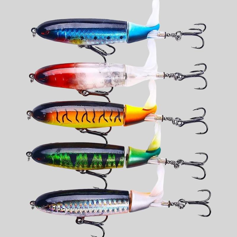 Fishing Lure, Artificial Fishing Bait with Hook & Propeller Tail Fishing Accessories for Freshwater & Saltwater Fishing, Boyfriend Gift