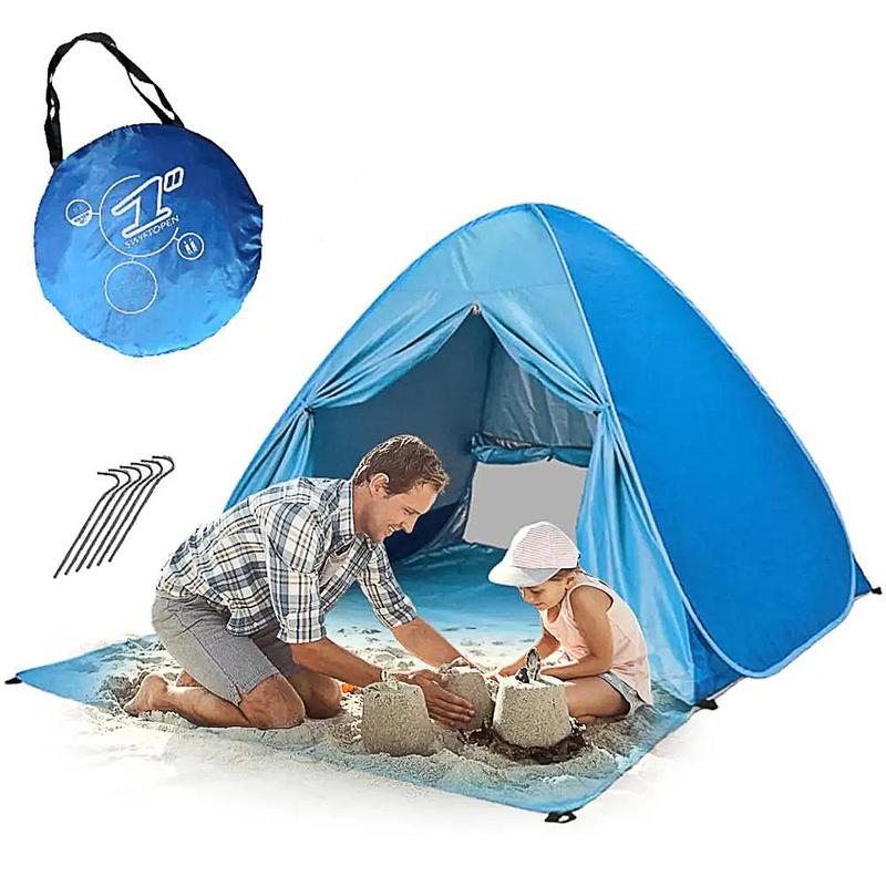 Automatic Instant Pop Up Beach Tent Lightweight Outdoor Beach Shade Sun Shelter Tent Canopy Cabana with Carry Bag Outdoor Tent