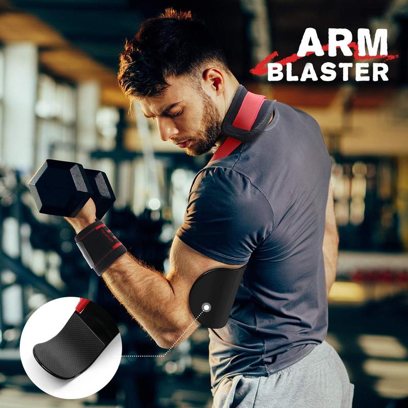 Tikaton Arm Blaster with Wrist Wraps, Adjustable Bicep Isolator Arm Curl Blaster for Big Arms Bodybuilding & Weightlifting arm blaster