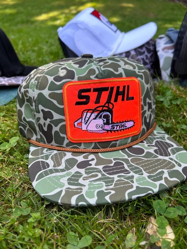 STIHL Chainsaw Camo Ropebrim Hat, Camouflage Cap, Hiking, Fishing, Hunting, Travel, Outdoor, Camping, Mountaineering. Gift for Boyfriend, Dad, Perfect for Adventure Lovers.