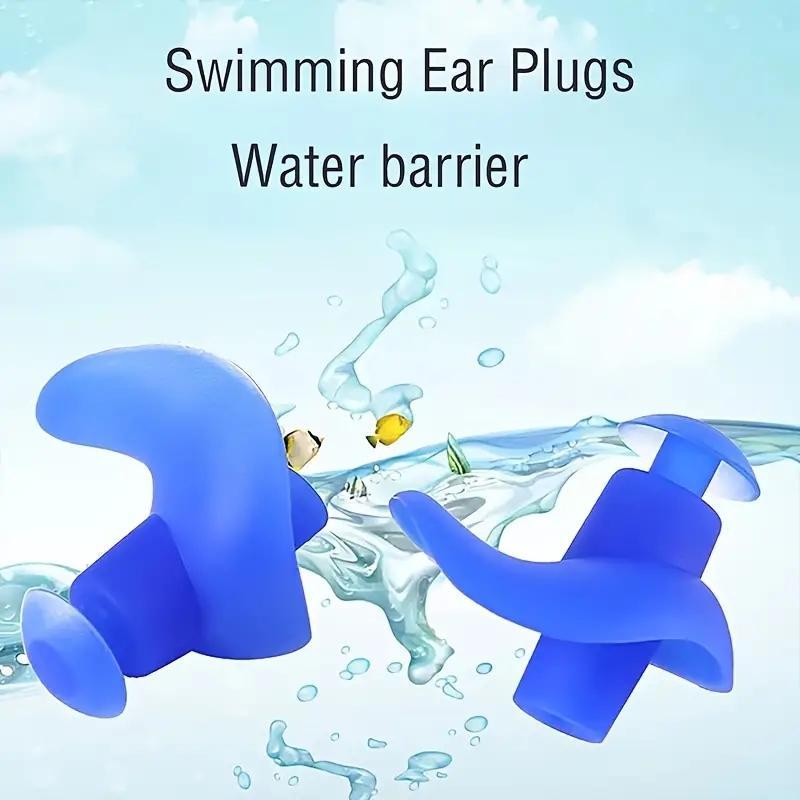 Silicone Earplugs, 1 Pair Portable Dustproof Earplugs, Waterproof Swimming Earplugs, Swimming Accessories for Adults