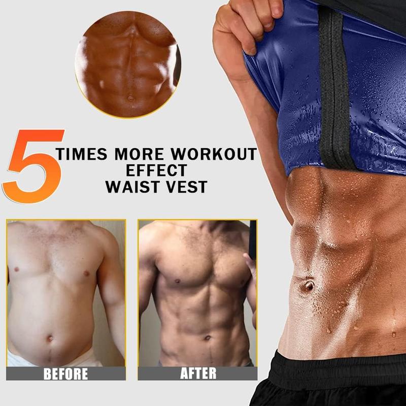 Sauna Suit Sweat Waist Trainer Vest for Men Sweat Workout Tank Top Shaper