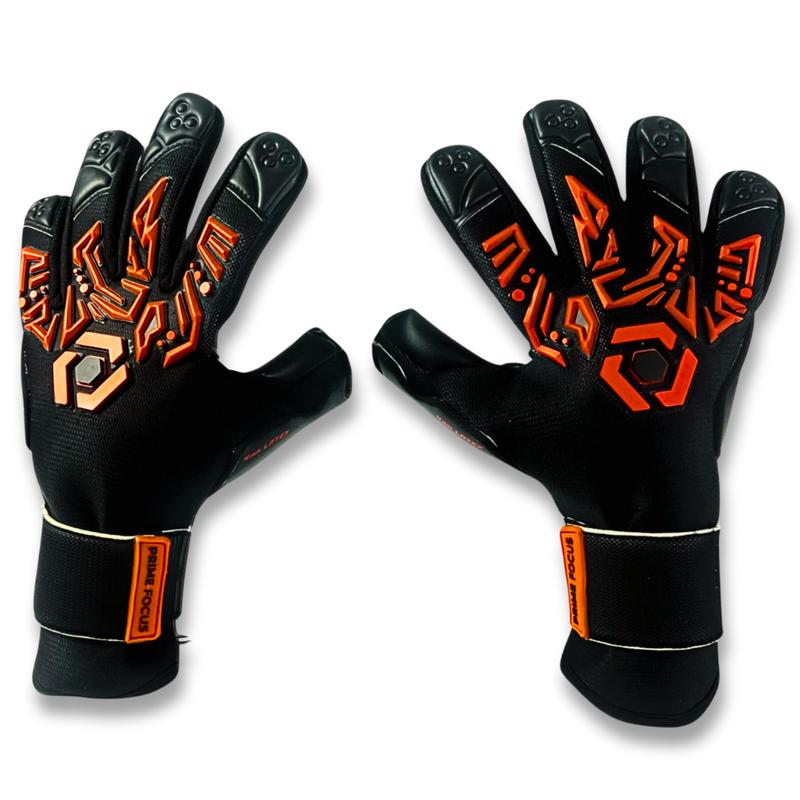 Prime Focus Goalkeeping Aura Black Goalkeeper Gloves