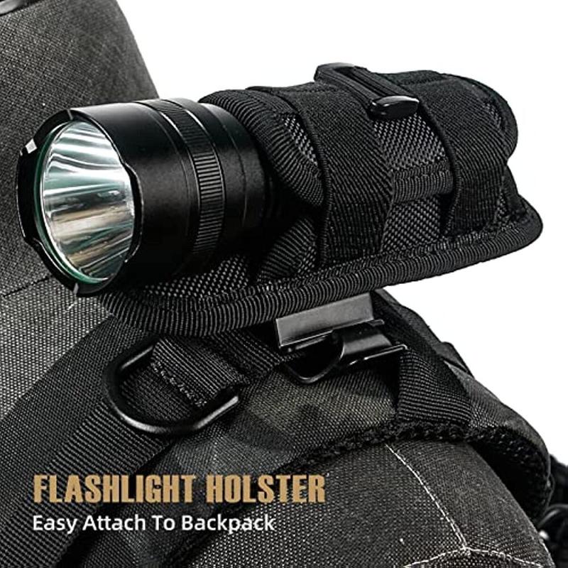 Tactical Flashlight Holster Duty Belt Pouch Rotatable Clip 360 Degree Holder