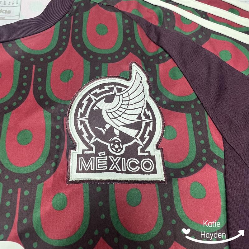 Copa America 2024 Mexico Home H.LOZANO 22 Short Sleeve Soccer Jerseys