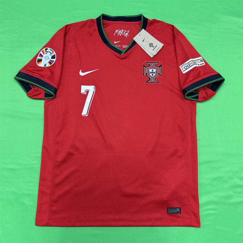 Nike Euro 2024 Portugal Away Cristiano Ronaldo No.7 Short Sleeve soccer Jersey