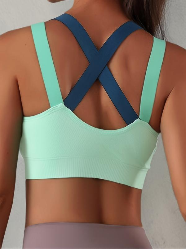 4Pcs Ultra-Comfortable Maximum Support Seamless Mesh Cross Back Sport Bra - Ideal for Yoga, High-Impact Running, and Gym Workouts - Sweat-Wicking, Stylish Design,wireless seamless bra minimalist lingerie stylish lingerie