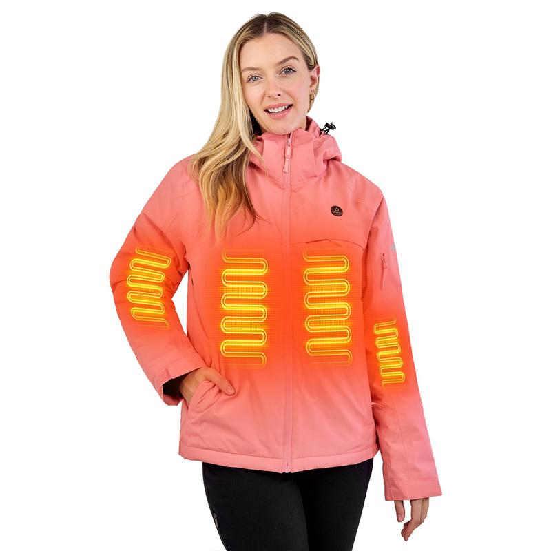 ANTARCTICA GEAR Heated Jacket, Ski Jacket Coat, With 12V 16000mAh Battery Pack, 5 Areas Heating Thicken Winter Coat